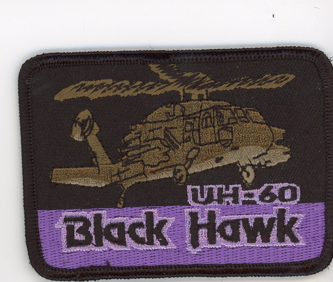 PATCH HELICOPTER USA UH.60 BALCK HAWK SEW ON PARCHE