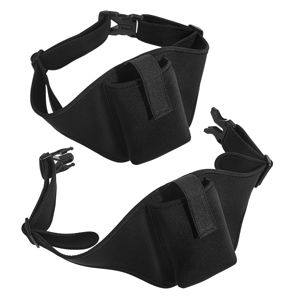 High Elasticity Neoprene Mic Belt Fitness Waist Pack Black Sweat Proof Design