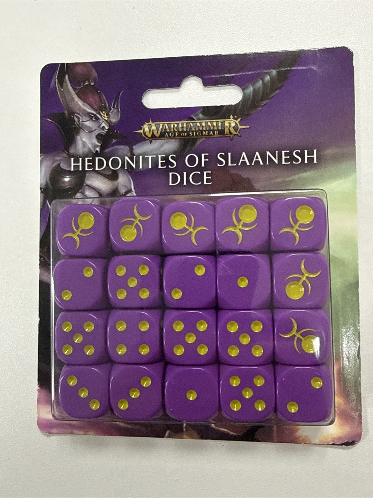 GAMES WORKSHOP Warhammer OOP- Age of Sigmar: HEDONITES OF SLAANESH Dice Set BNIB