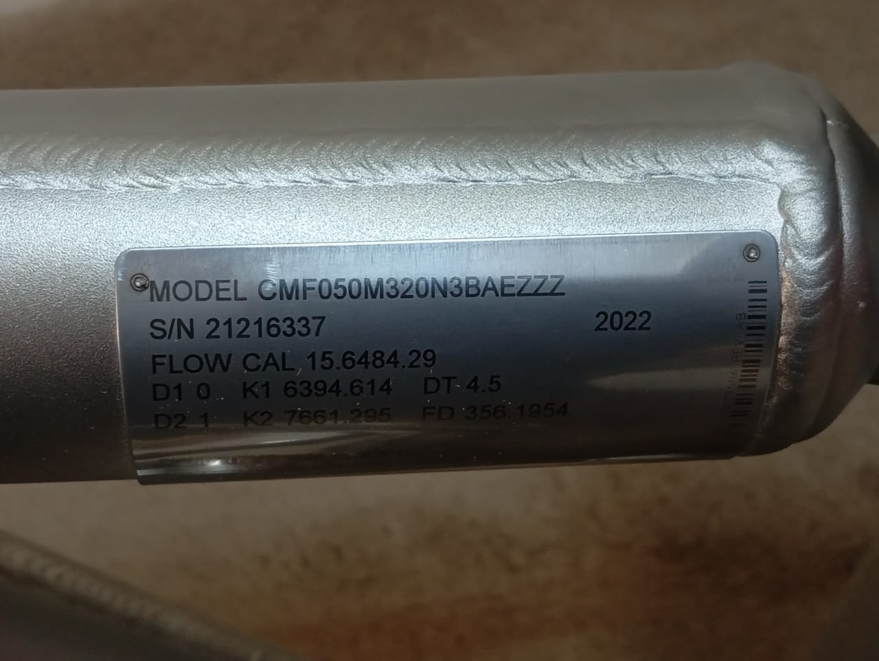 Emerson Micro Motion / Mass Flow Sensor / CMF050M320N3BAEZZZ
