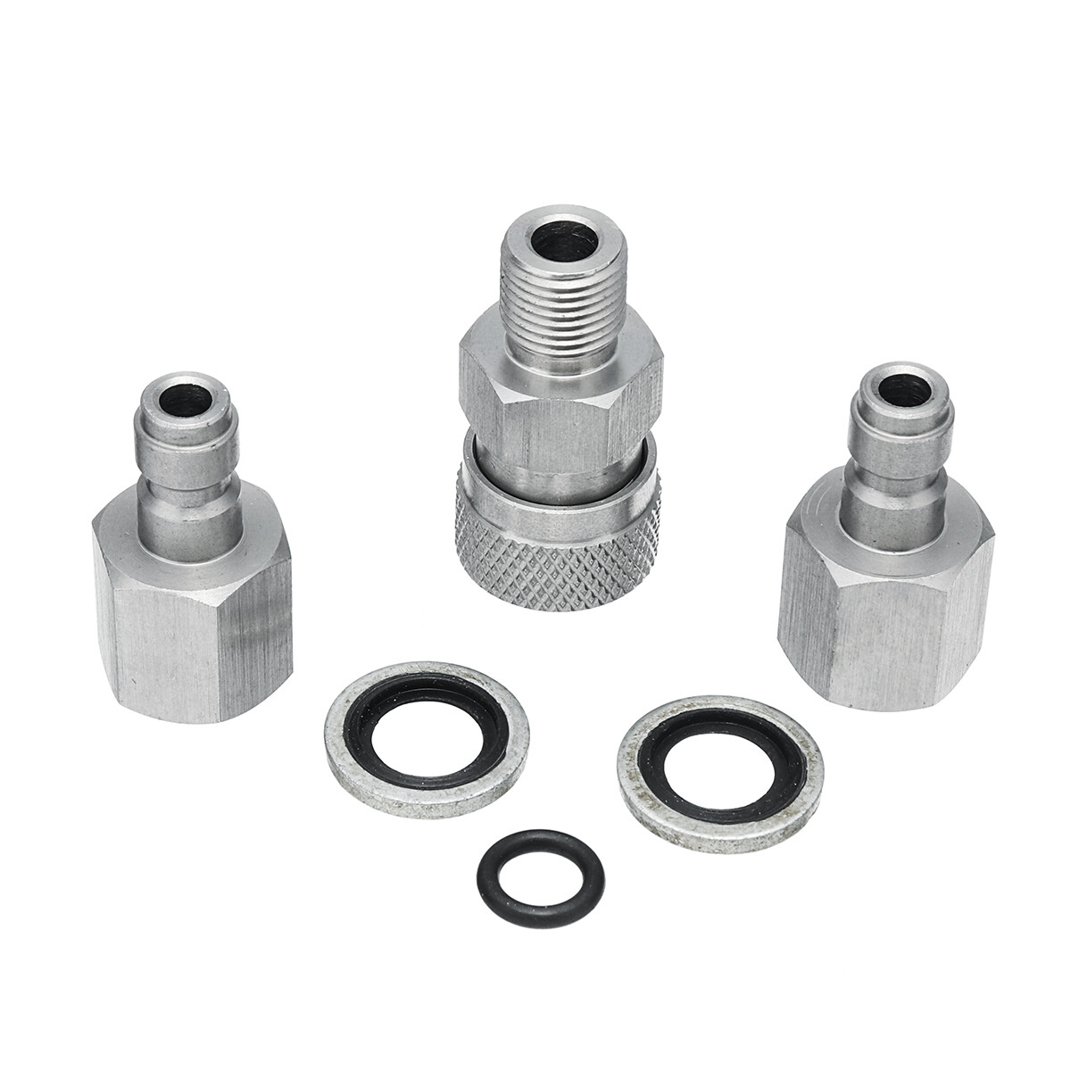 1/8 BSPP PCP Paintball Quick Release Coupler Socket Connector Adapter + 2 Plugs