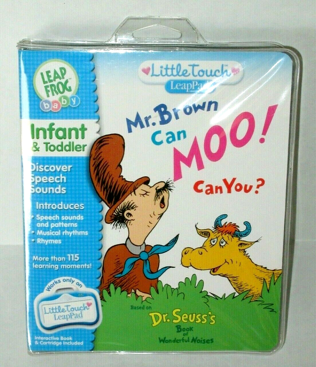 NEW Dr Seuss Mr Brown Can Moo Can You? Little Touch Leap Pad Leap Frog Baby