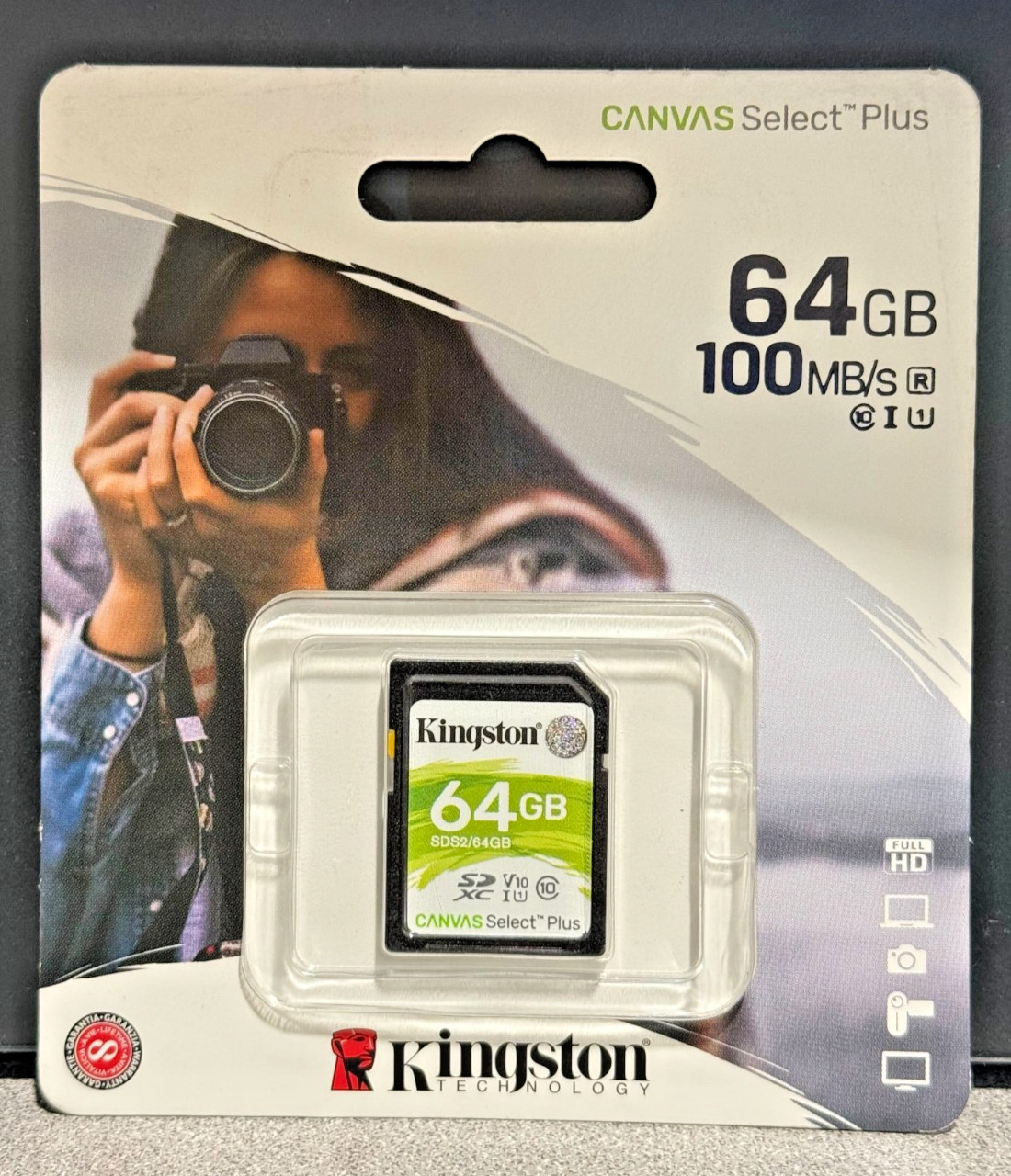 Kingston Canvas Select Plus 64GB Secure Digital Card SDS2 64GBCR ❤️️✅❤️️✅