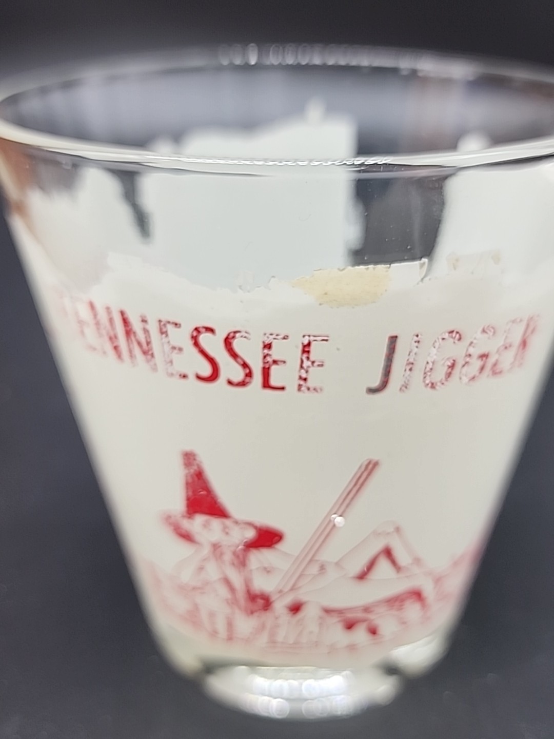 Vtg Early Times "Every Ounce A Man's Whiskey" Jumbo Shot Glass Tennessee Jigger.