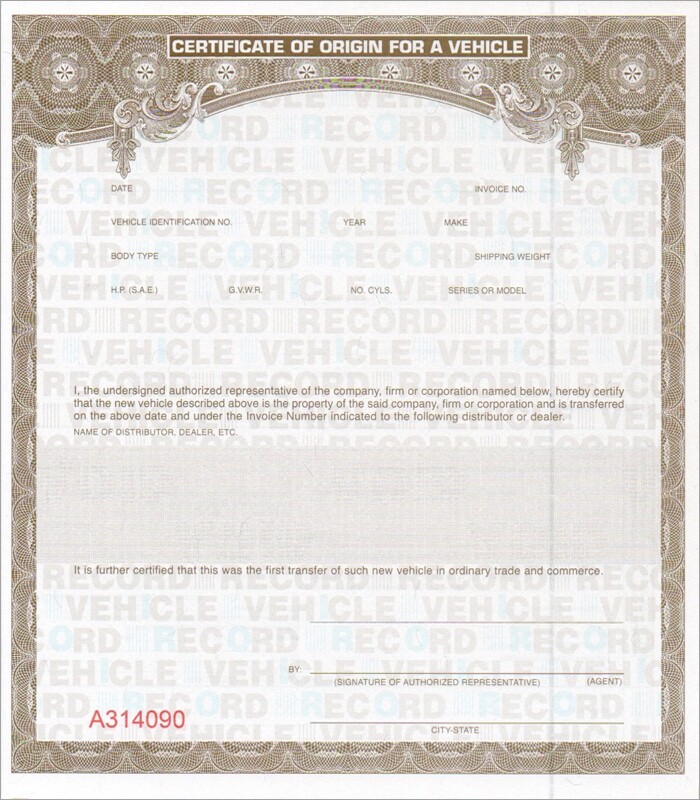 20 MCOs Certificates Of Origin MSO COO for all vehicles, trailers, UTVs.. SALE!