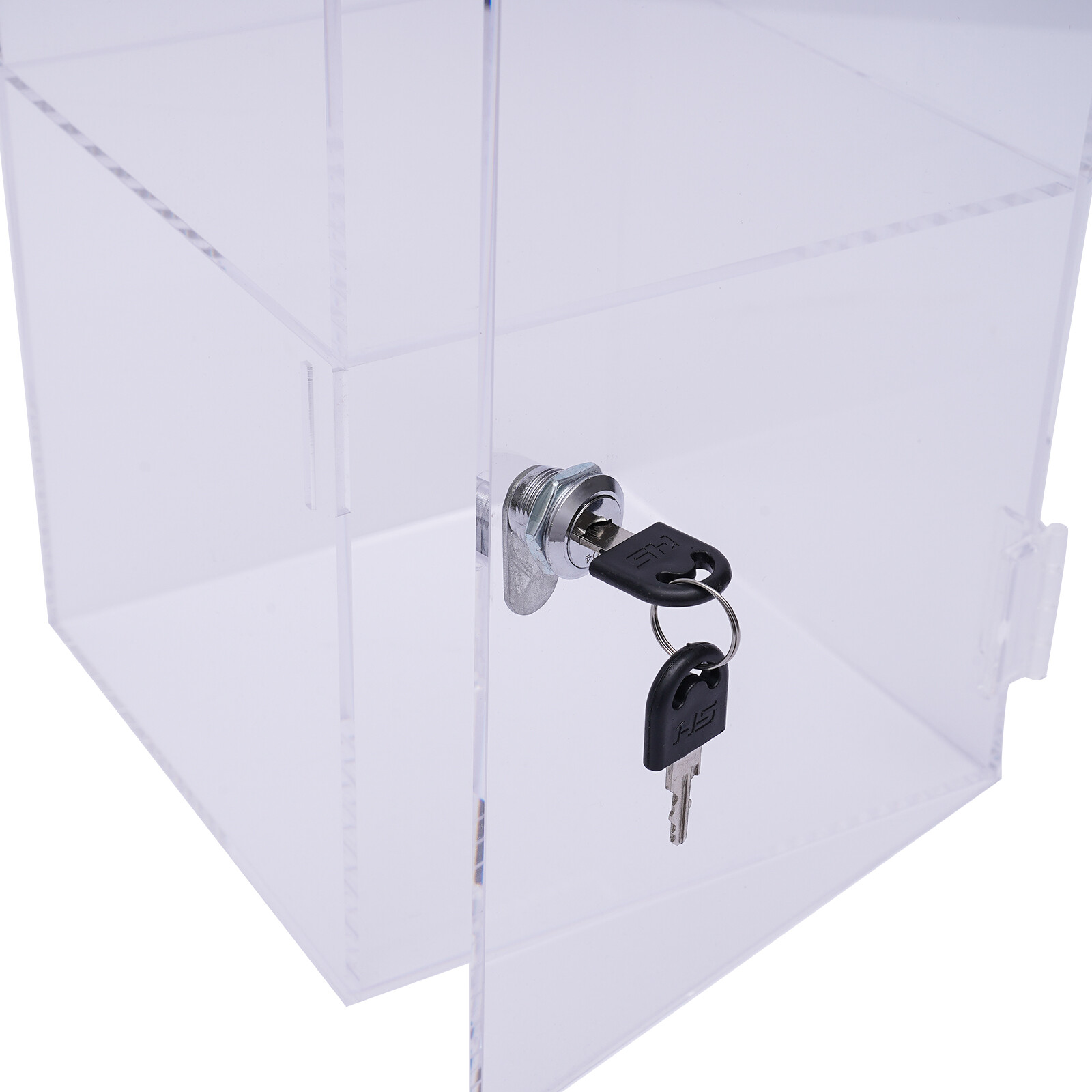 2-layers Countertop Display Case 20*20*35cm Locking Security Showcase Cabinet US
