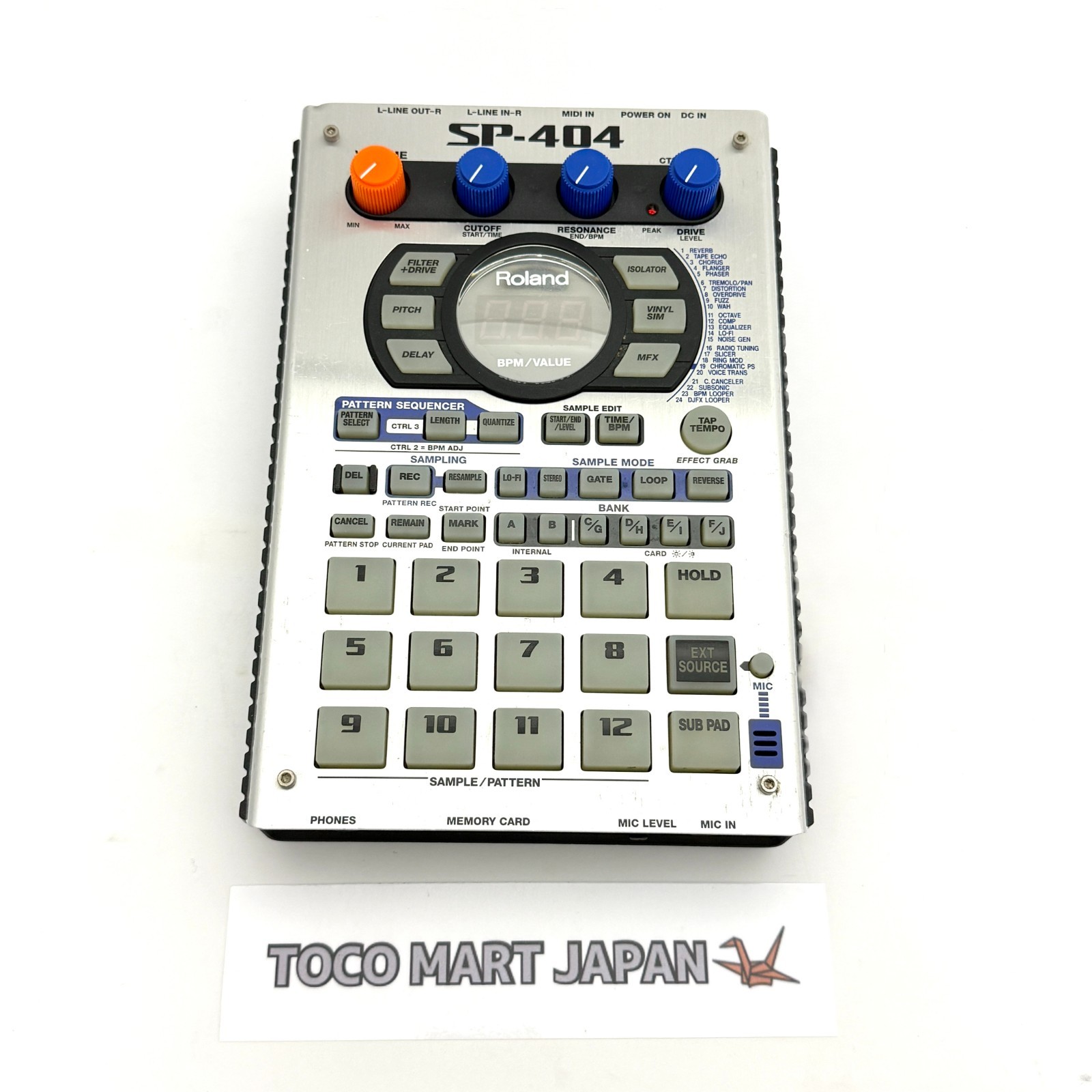 Roland SP-404 Portable Linear Wave Sampler Used w/Adapter + SD Card #0137