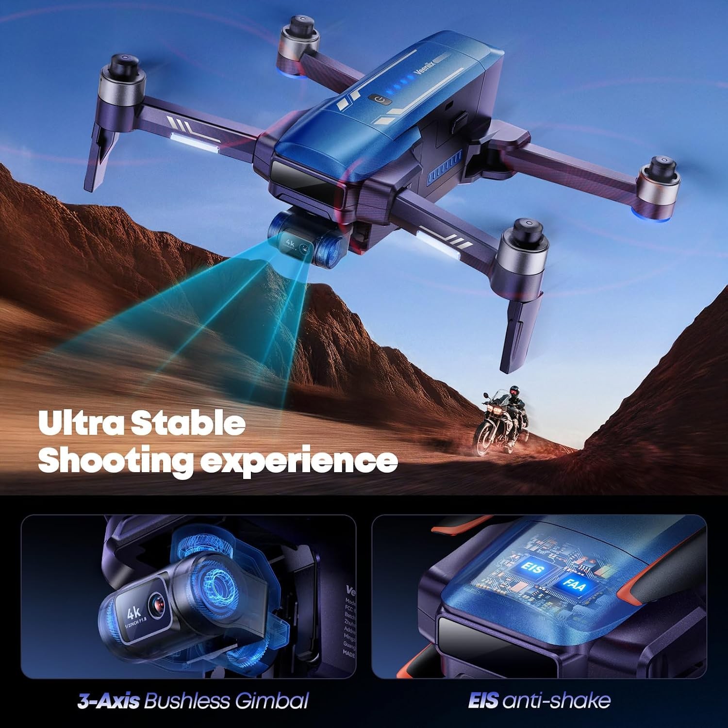 V11PRO Drone 8K Camera 48MP 3 Axis Gimbal Quadcopter