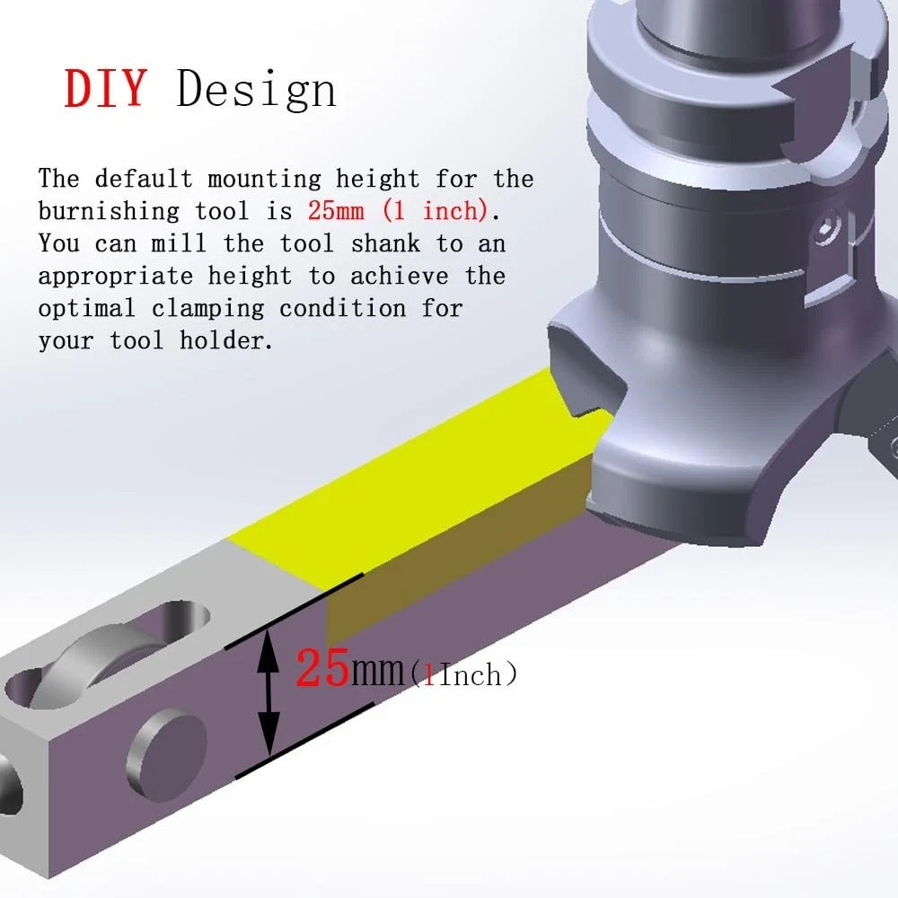 RHKING Mini Lathe Burnishing Tool Smooth Surface Finish Turning