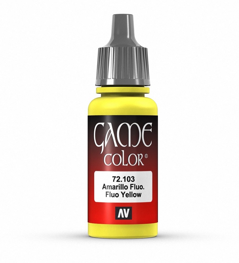 Vallejo - Game Color | Fluorescent 0.58 Fl Oz (Pack of 1), Yellow