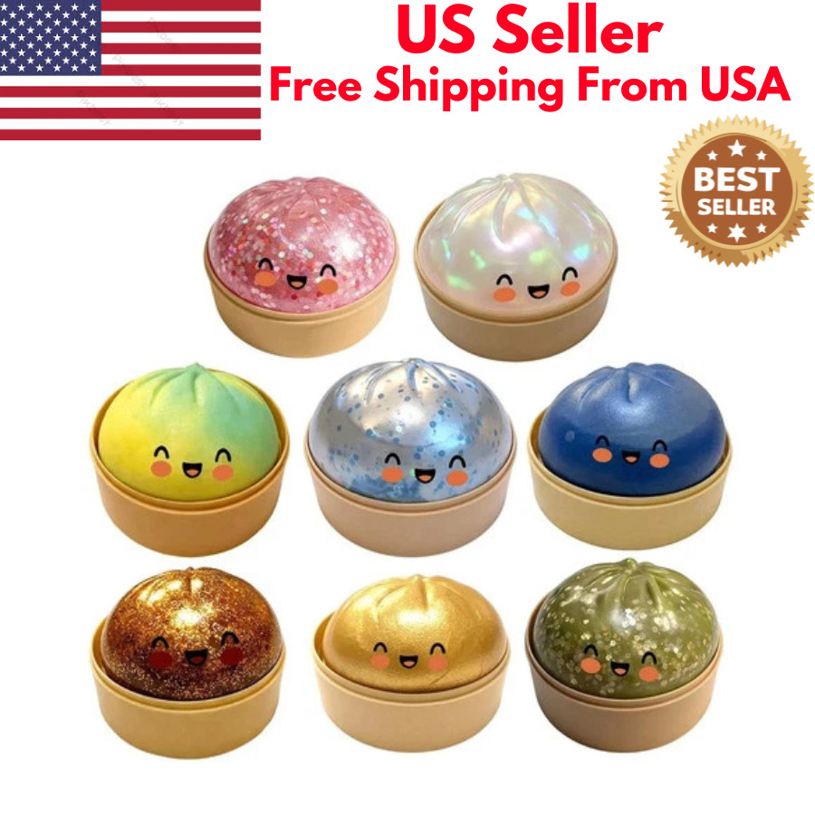 Five Below Mystery Squishy Bun Dumpling RARE GLITTER Limited Edition