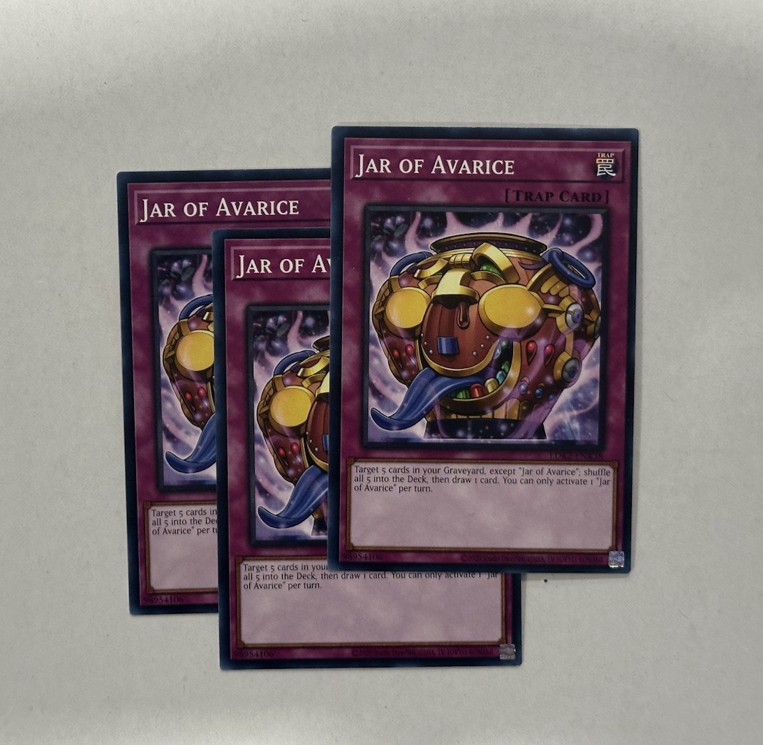 Yugioh! Jar of Avarice x3 LDK2-ENK38 Playset NEW Unlimited NM/M