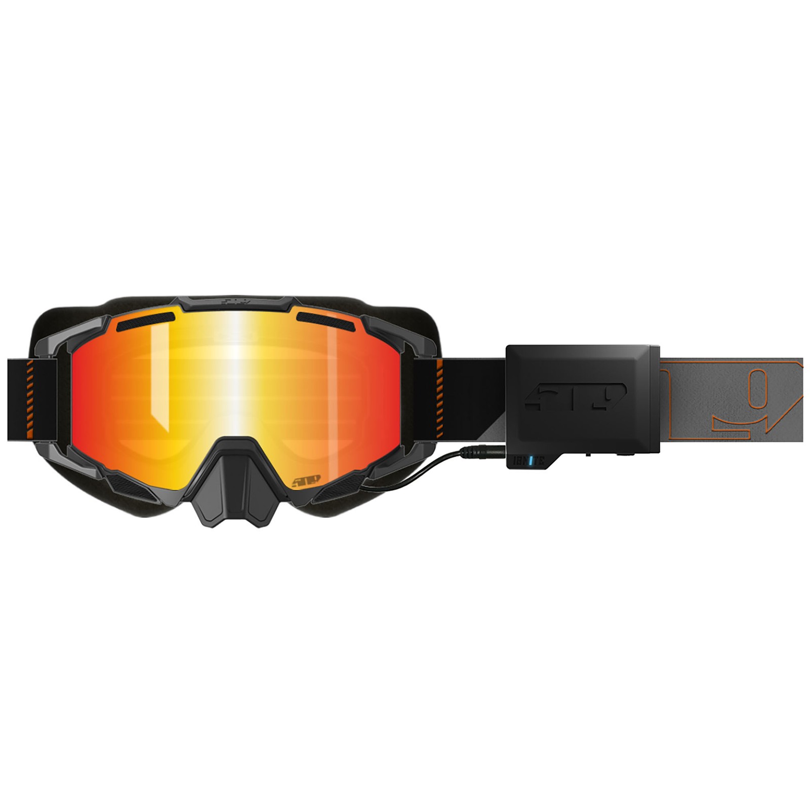 509 Sinister XL7 Ignite S1 Heated Snow Goggle Anti Fog Scratch Fan Orange Pop