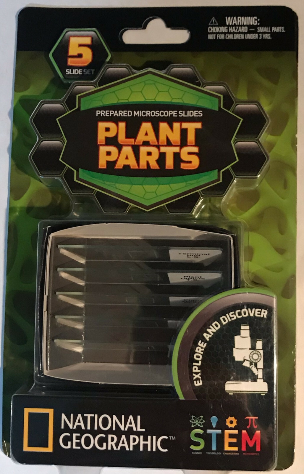 National Geographic - "Plant Parts" - 5 Prepared Slides - Brand New - Sealed