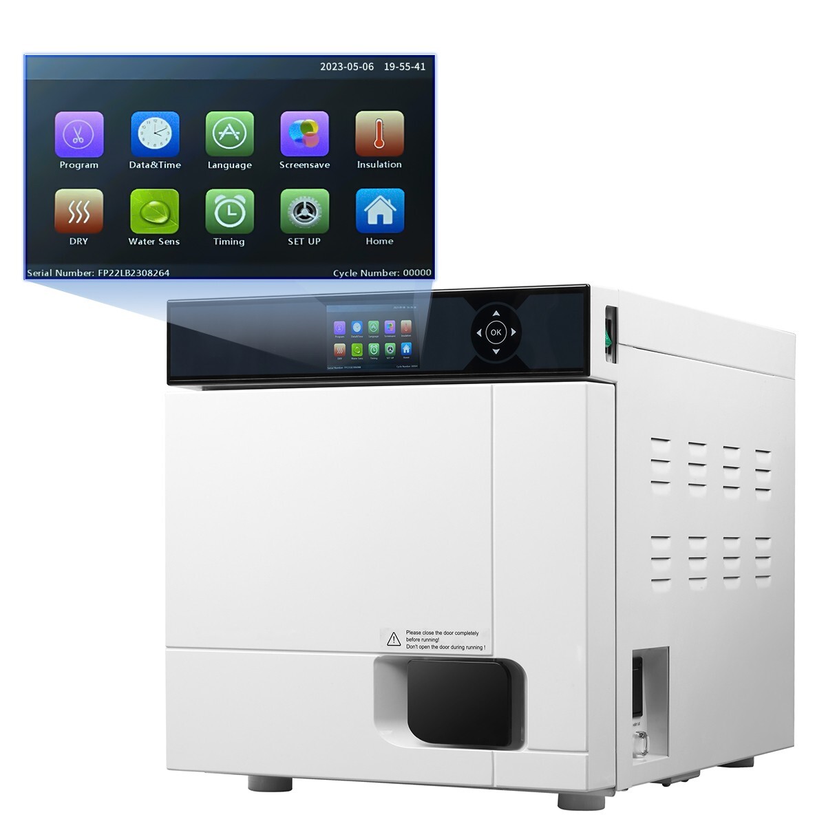 22L Class B Steam Sterilizer Dental Autoclave Pulsation vacuum With Printer