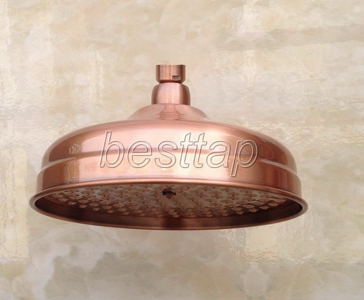 8" inch Antique Red Copper Round Rainfall Rain Bathroom Shower Head ssh054