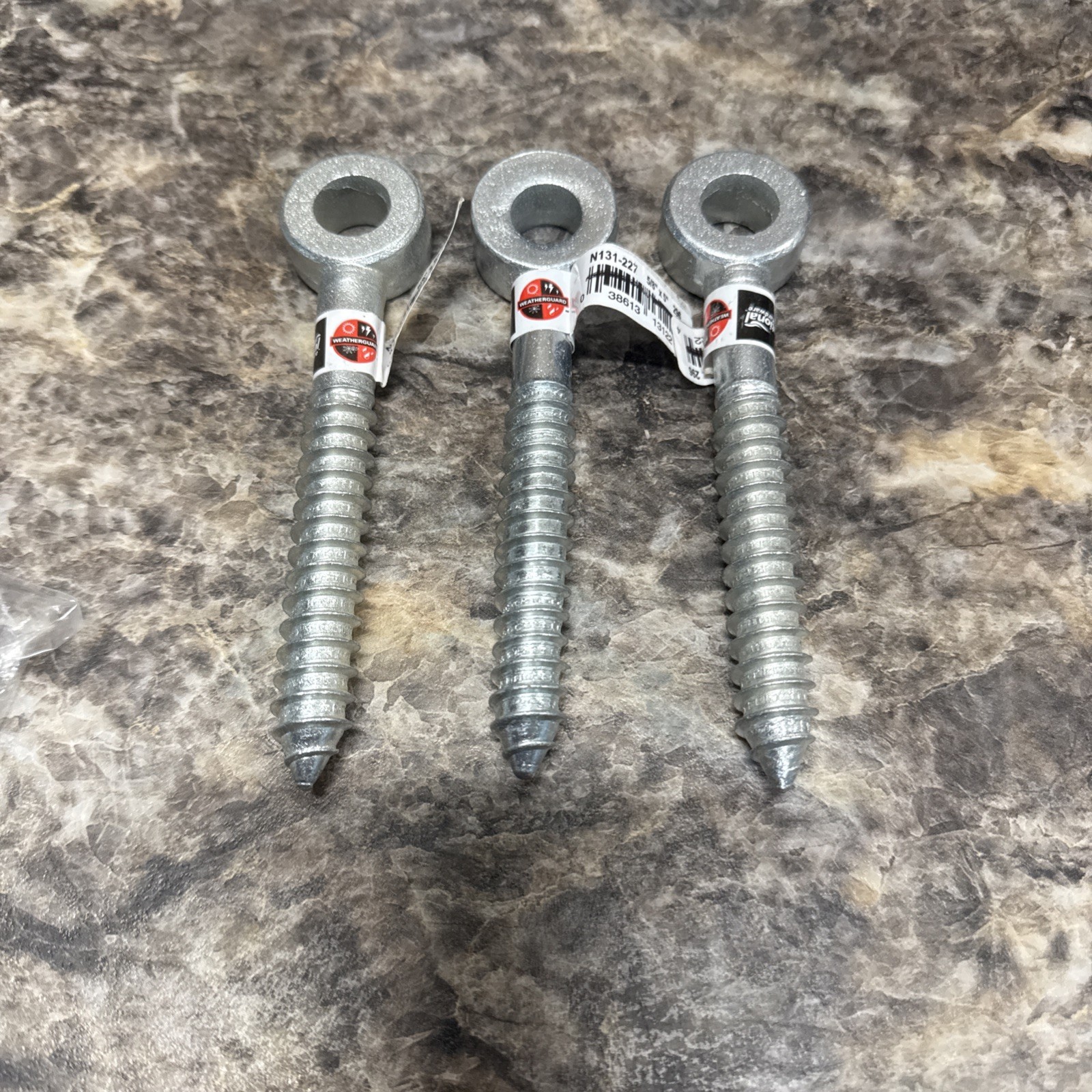 National Hardware N131227 296BC 5/8" x 5" Screw Eye Zinc Plated Finish Pack Of 3