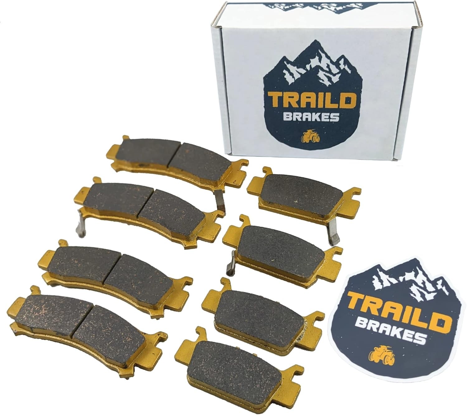 Front & Rear Ceramic Brake Pad Set for Honda Pioneer 1000, 1000-5, 1000-6 201...