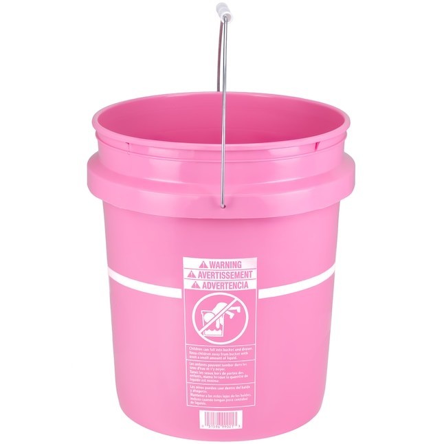Project Source Pink 5-gallon Plastic General bucket