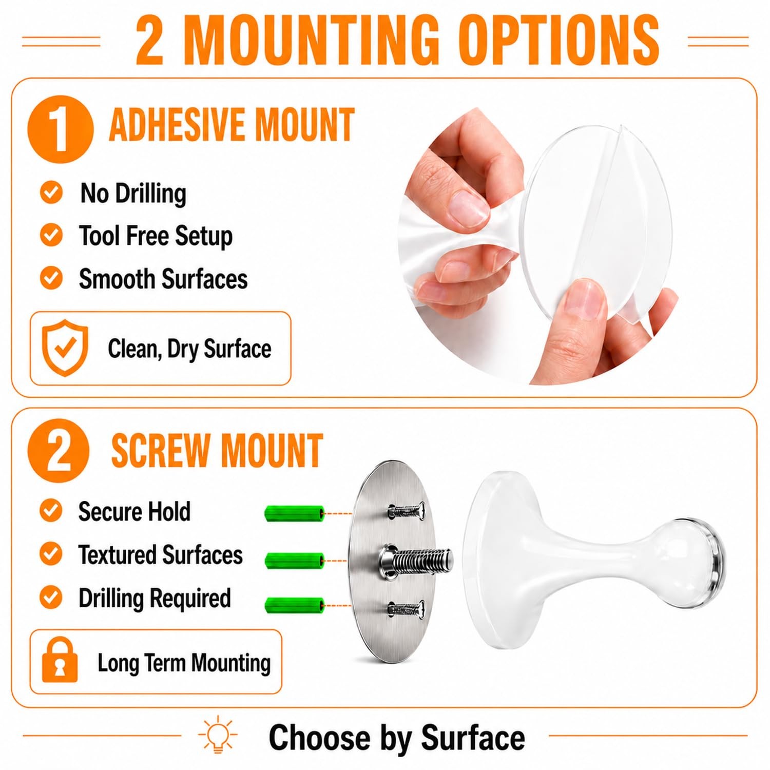 4 Pack White Magnetic Door Stops No Drilling with Adhesive