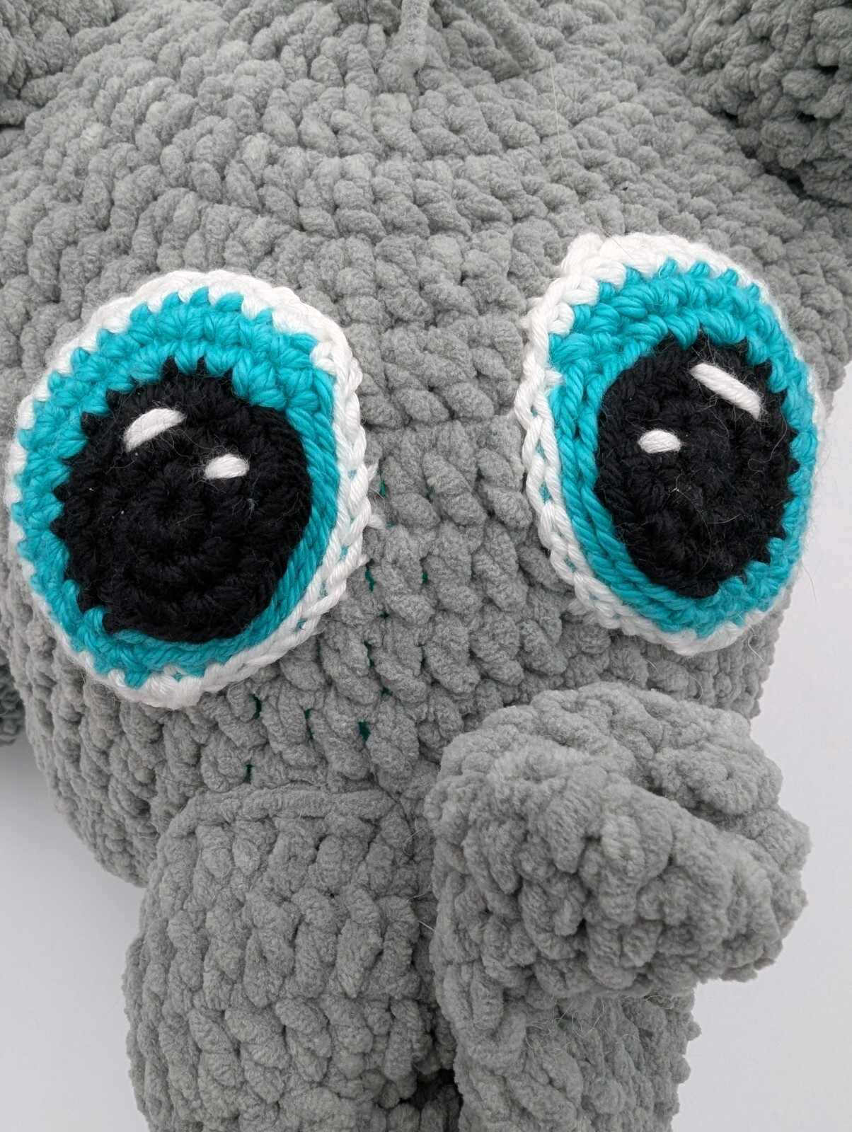 Knottie Hooks Handmade Crochet Elephant Hat with Pop-up Ears - Youth