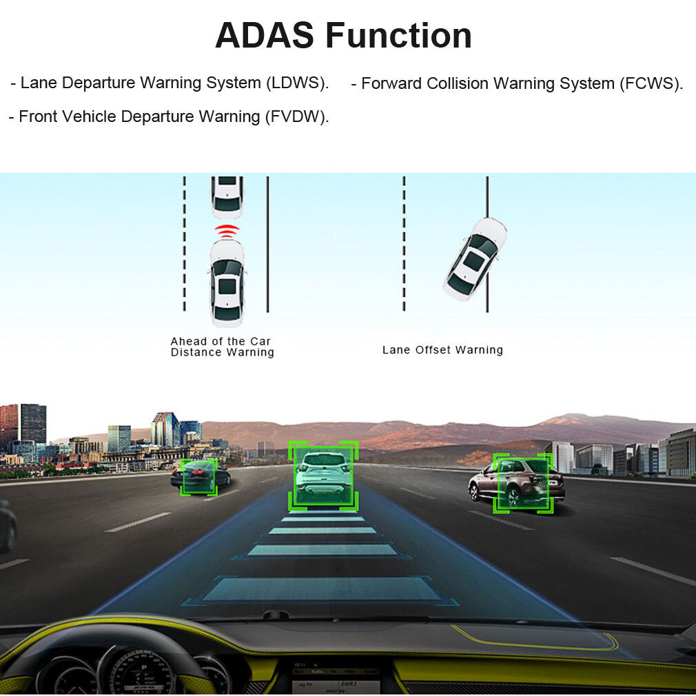 12" IPS 4G car dvrs Android mirror rear view camera ADAS Bluetooth WIFI GPS DVR