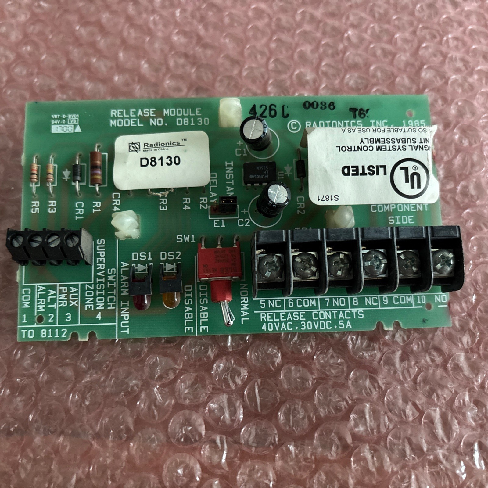 Bosch D8130 Door Release Module Fire Alarm Access Control Board