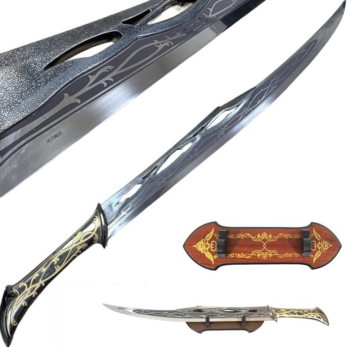 [OpenBoX]39"Steel Elven king sword Thranduil Hobbit Lord of ring 1:1film replica