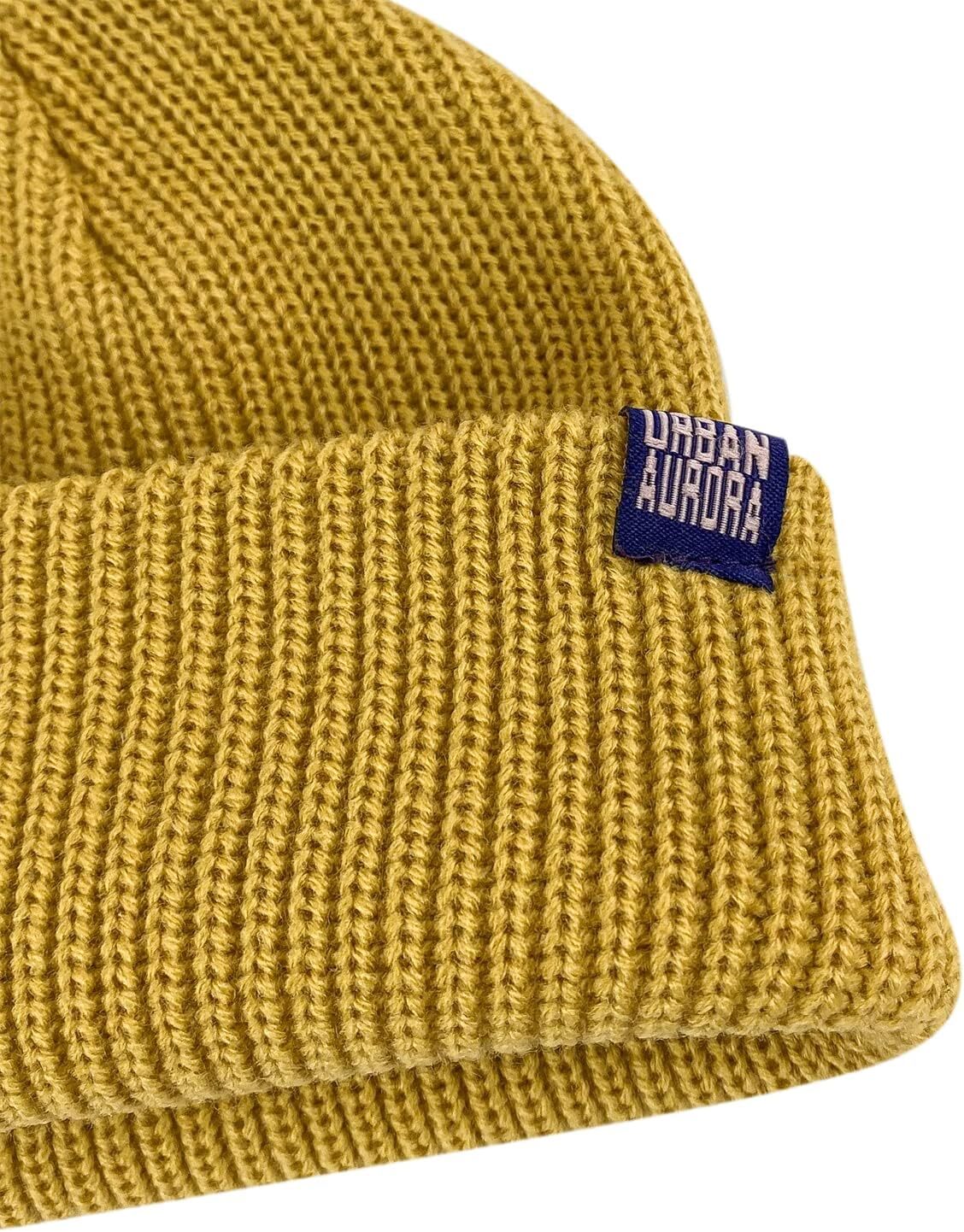 CLAPE Winter Beanie Stylish Knitted Fisherman Caps Soft One Size, Kh33-yellow