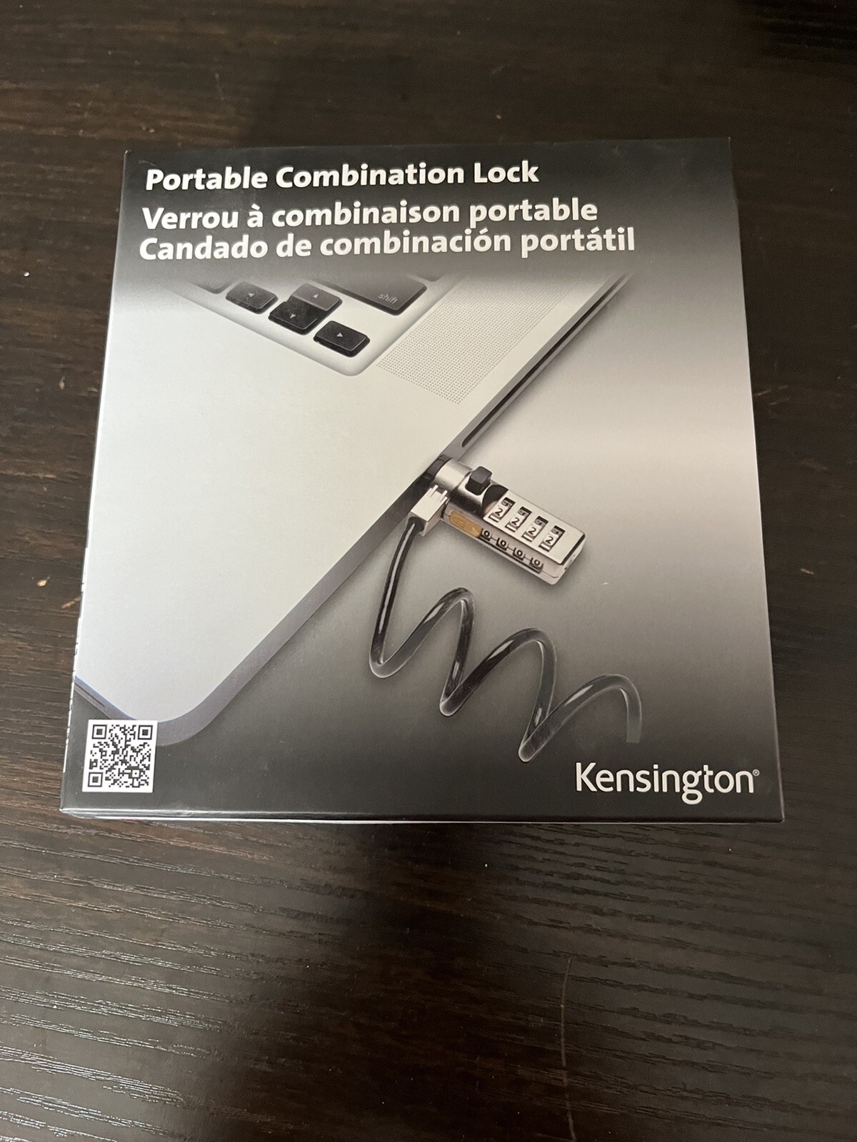 Kensington Portable Combination Lock 6ft T-Bar Cable for Laptops - Brand New