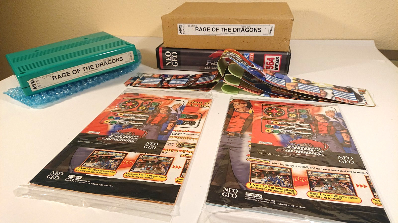 Rage of the Dragons English Neo Geo MVS Full Kit Matching Serials w/ SB Tested