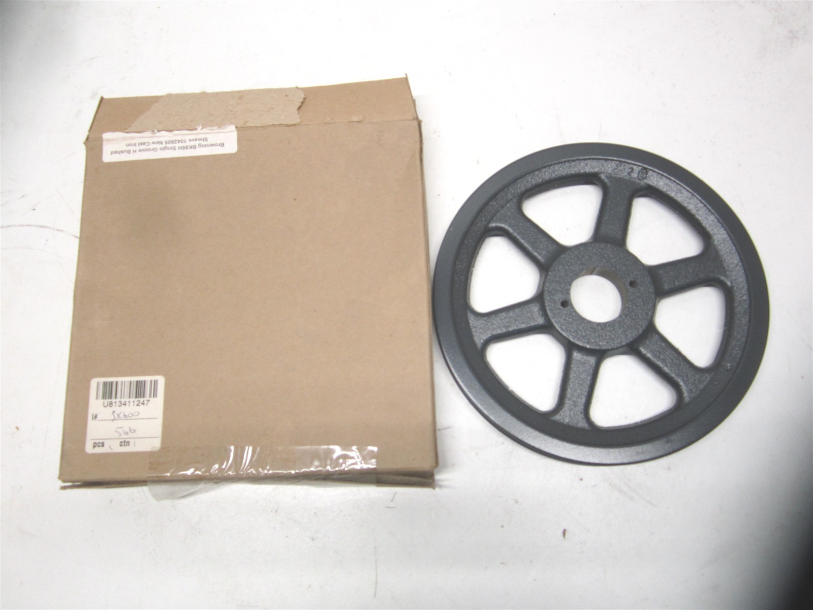 Browning (BK95H) 9.25" OD Cast Iron Single Groove H Bushed Sheave