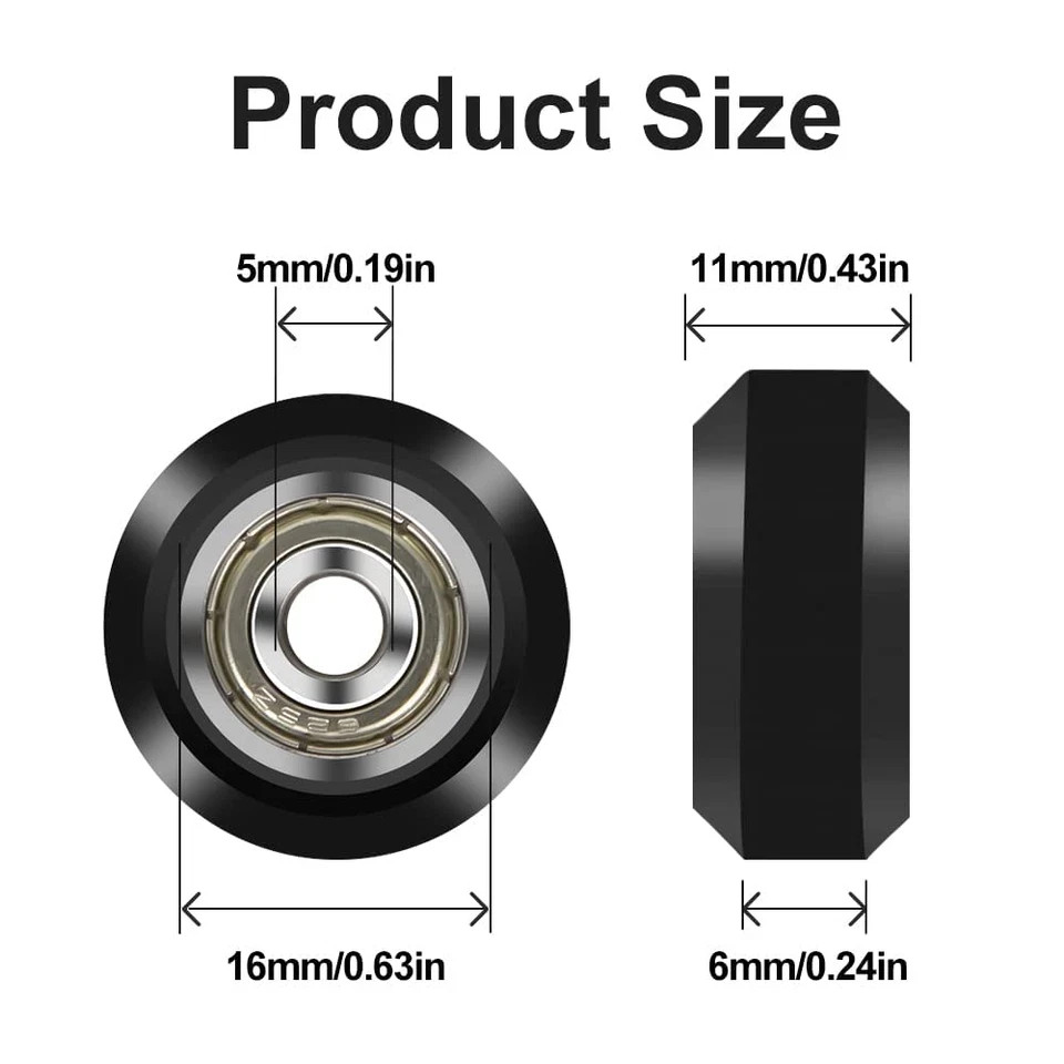 Official Creality 3D Printer Ender 3 Wheel, 3D Printer POM Wheel Plastic Pulley