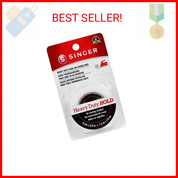 SINGER 00240 Heavy Duty Iron-On Fusing Web, Fabric Adhesive,