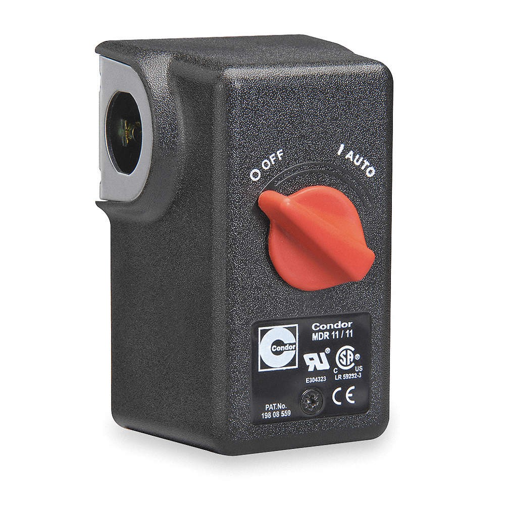CONDOR USA, INC 11LA2X PressureSwitch,Auto/Off,DPST,25-160psi 3EYT2