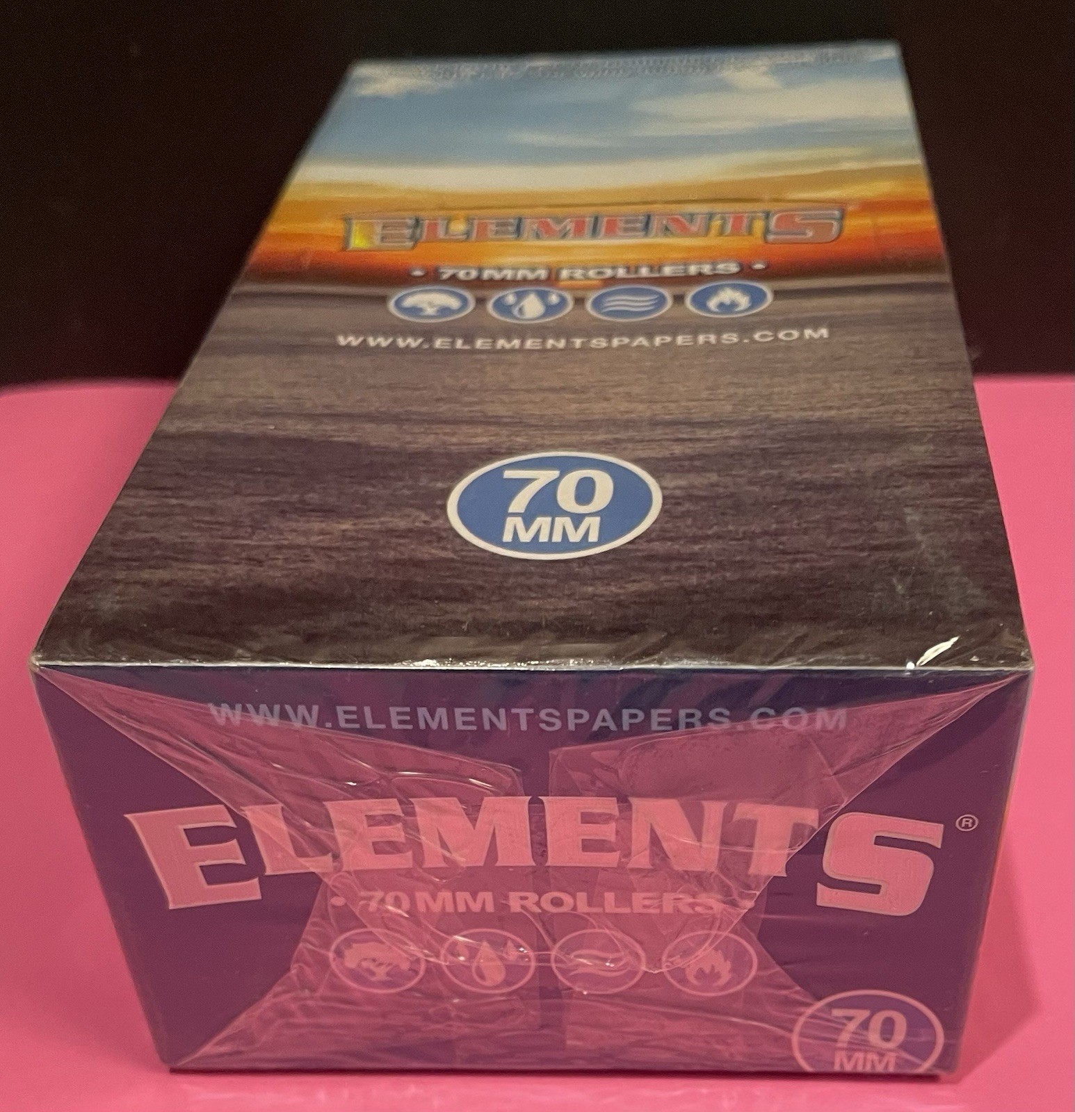 FULL BOX Elements Paper Roller Machine 70MM 12 - INDIVIDUAL ROLLERS SEALED PACKS