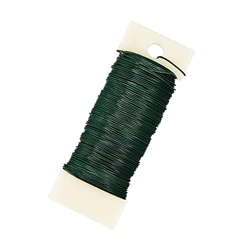 Jffx Floral Wire, 38 Yards 22 Gauge Flexible Green Flower Wire For Wre