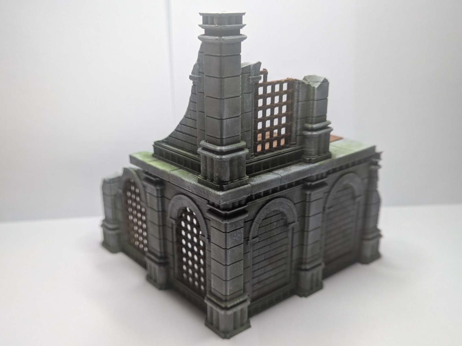 Compact Two Storey Fantasy Ruins Corner – 28mm Wargaming Terrain – 3D Printed
