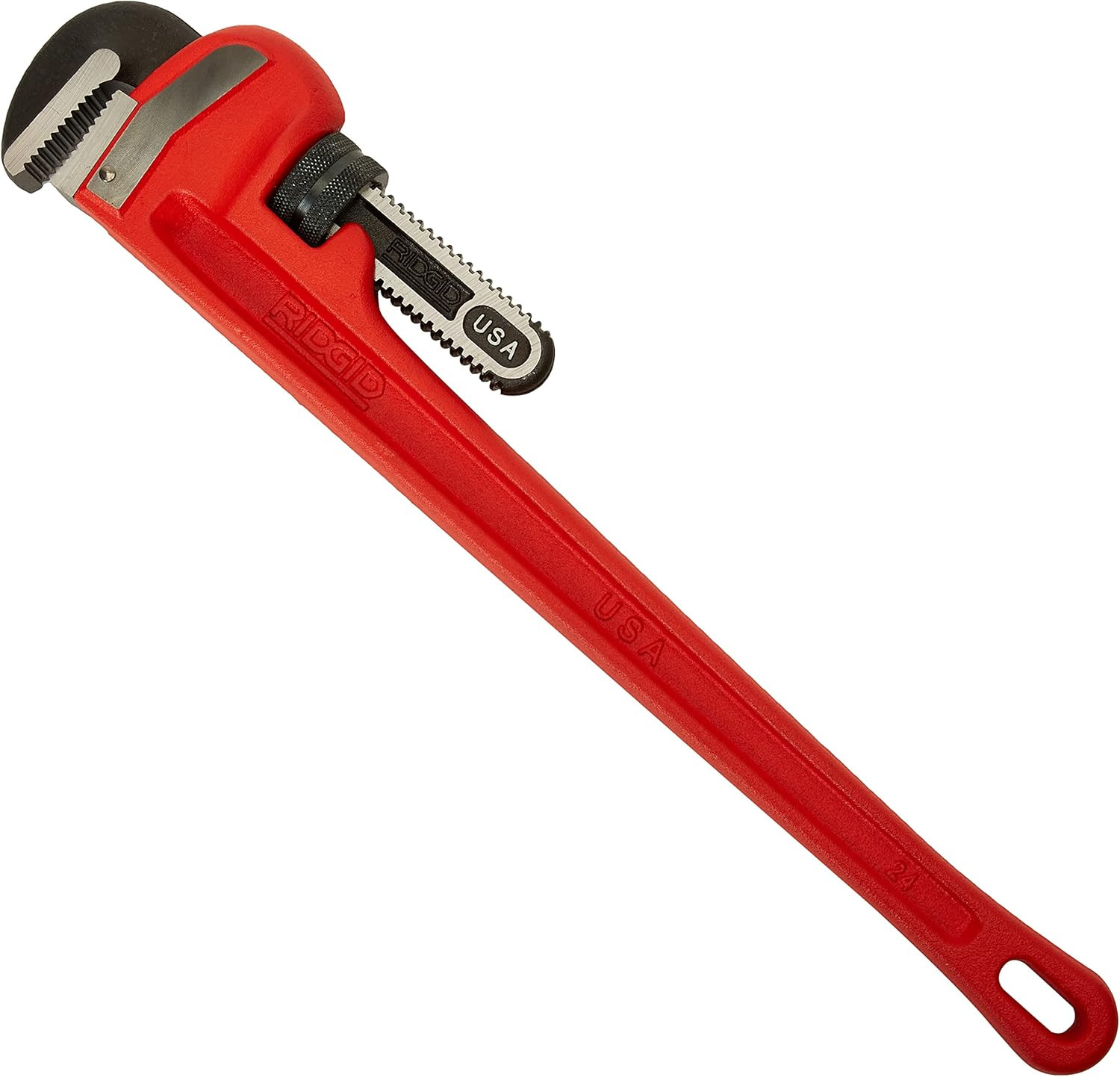 31030 Heavy-Duty 24" Straight Pipe Wrench with Self-Cleaning Threads