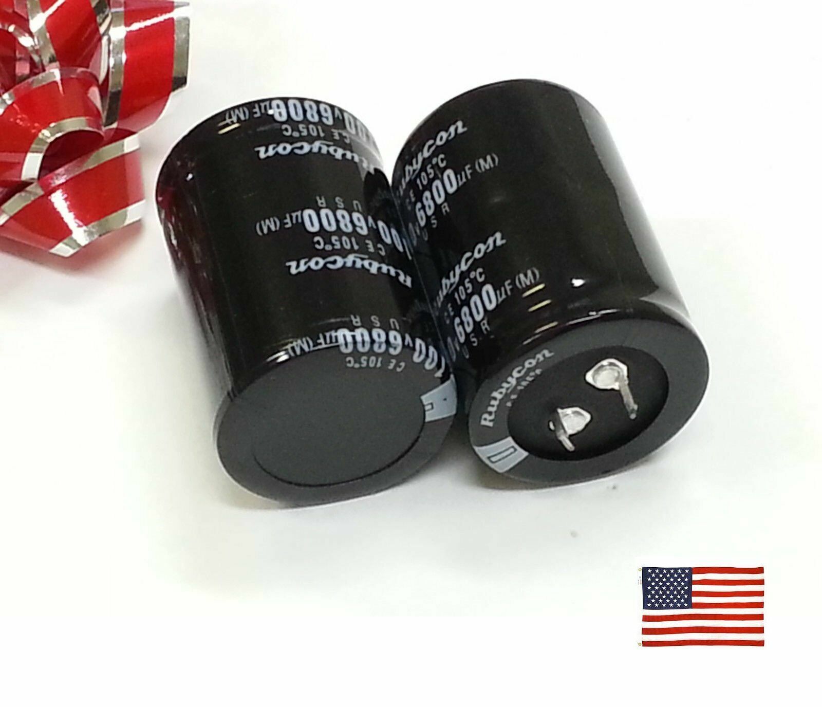 2 x 6800uF 6800mfd 100V Electrolytic Capacitor 105 degrees & USA SHIP HO