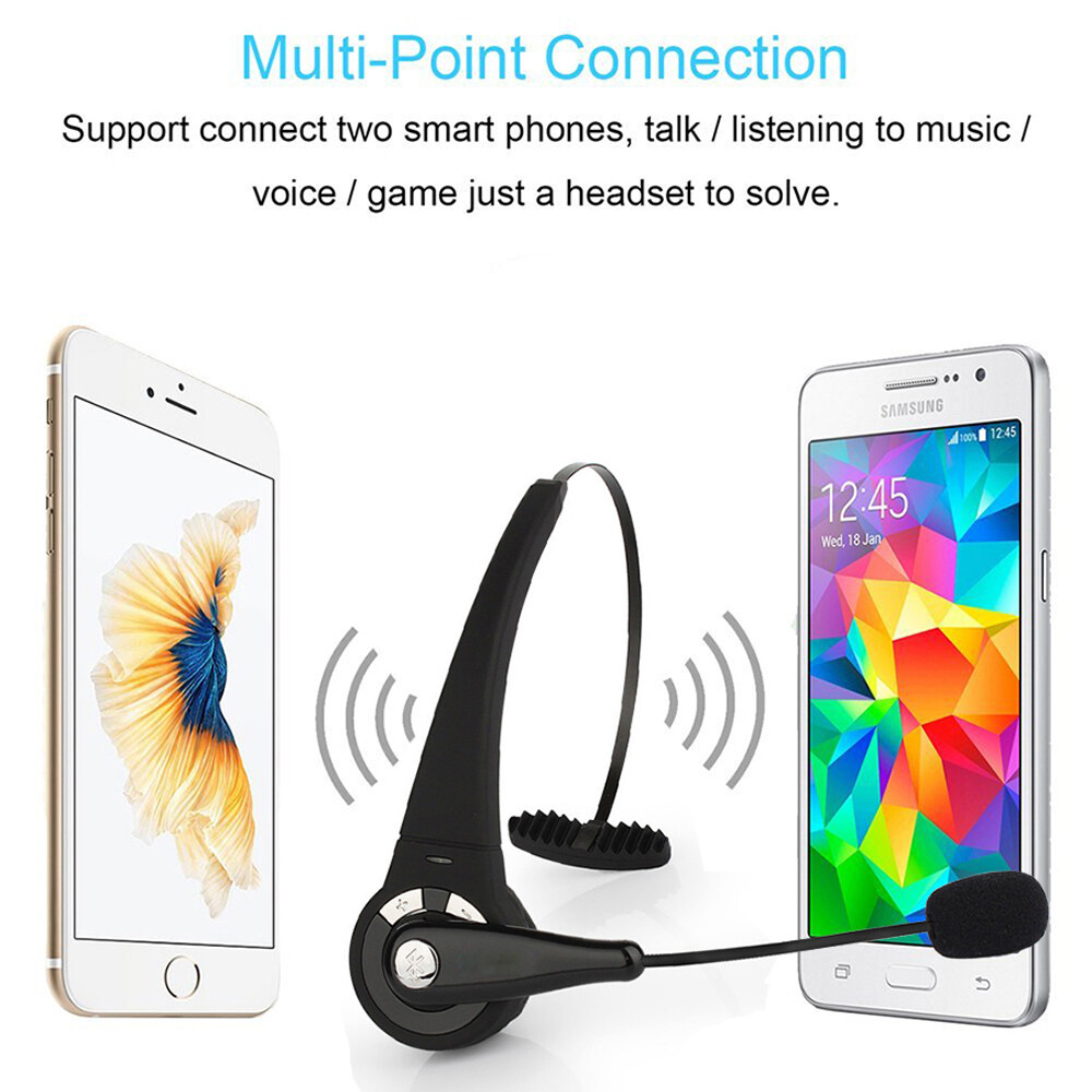 Trucker Driver Headset Bluetooth Wireless Universal PC Gaming Headphone With Mic