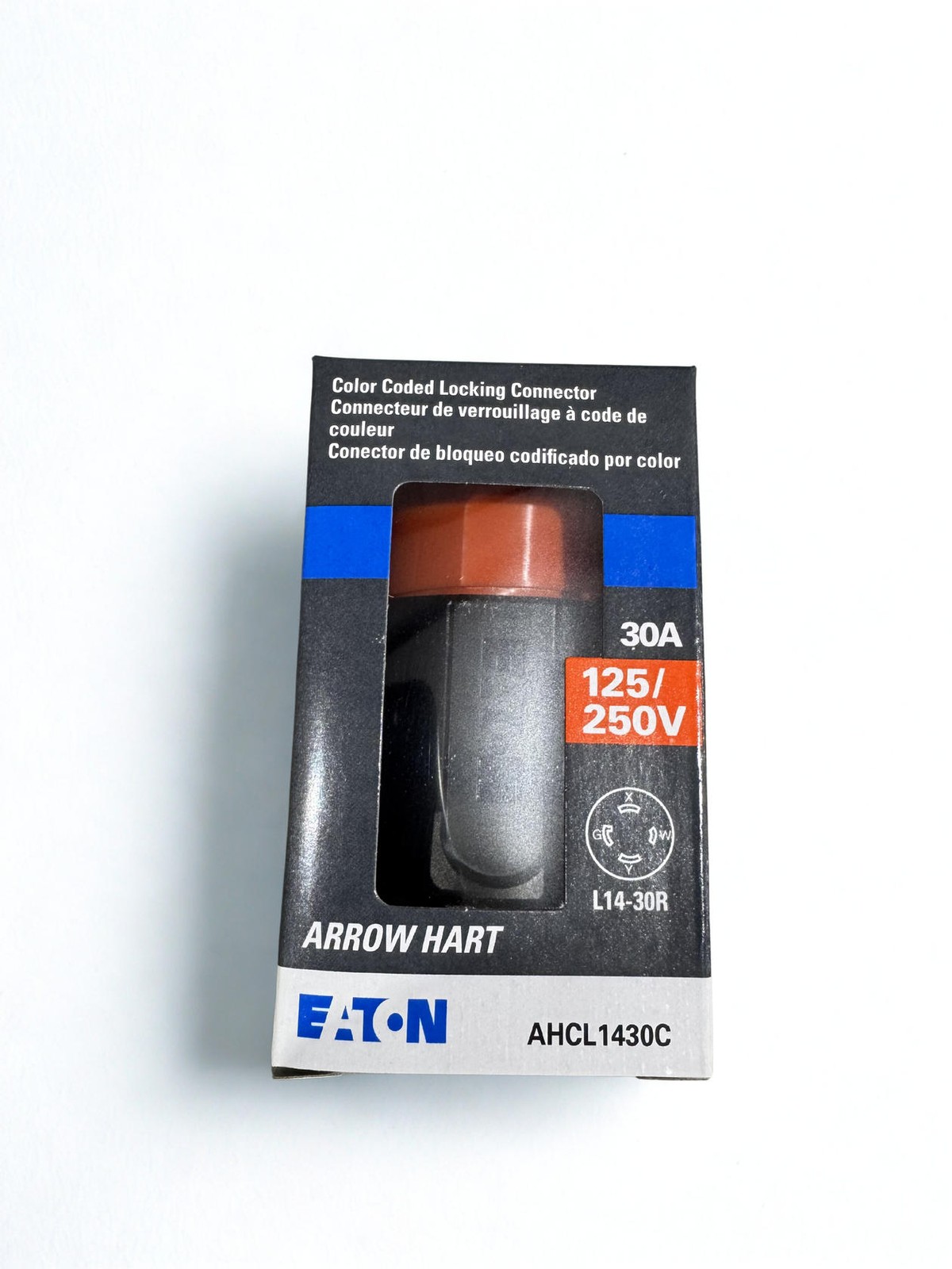 New Eaton Arrow Hart AHCL1430P Color Coded Orange Locking Plug 125/250V 30A