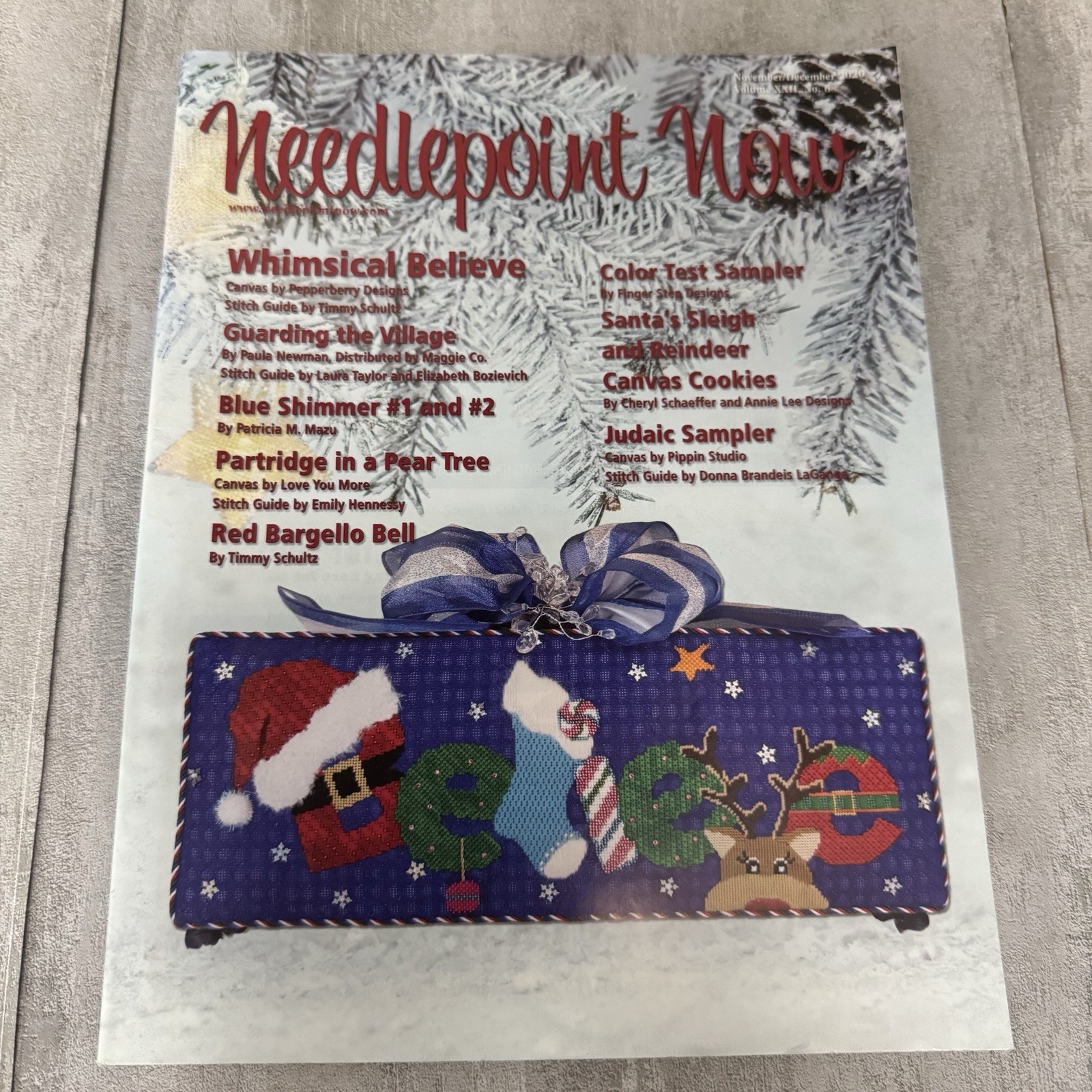 Needlepoint Now Magazine November/December 2020 Volume XXII No. 6