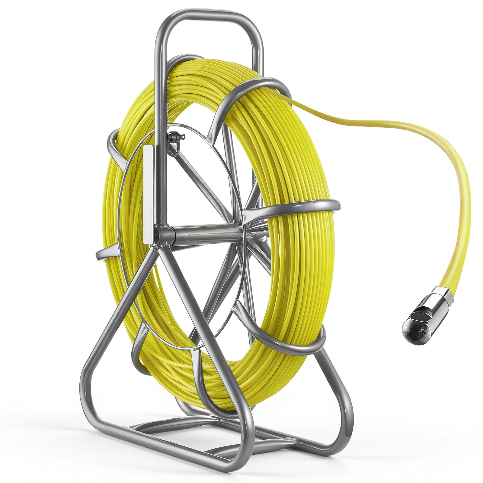 VEVOR Fish Tape Fiberglass 328FT 6.3MM 1/4 in Duct Rodder Wire Puller with Stand