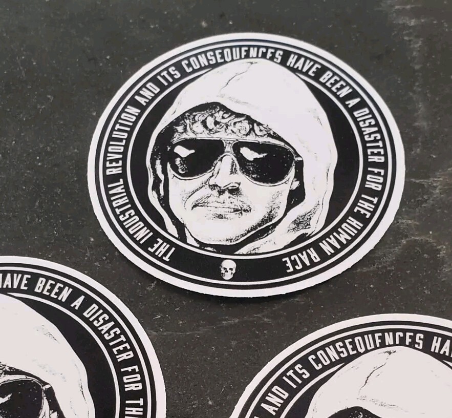 Ted Kaczynski Sticker 3x3 Inches **WORLDWIDE 🌐 SHIPPING**