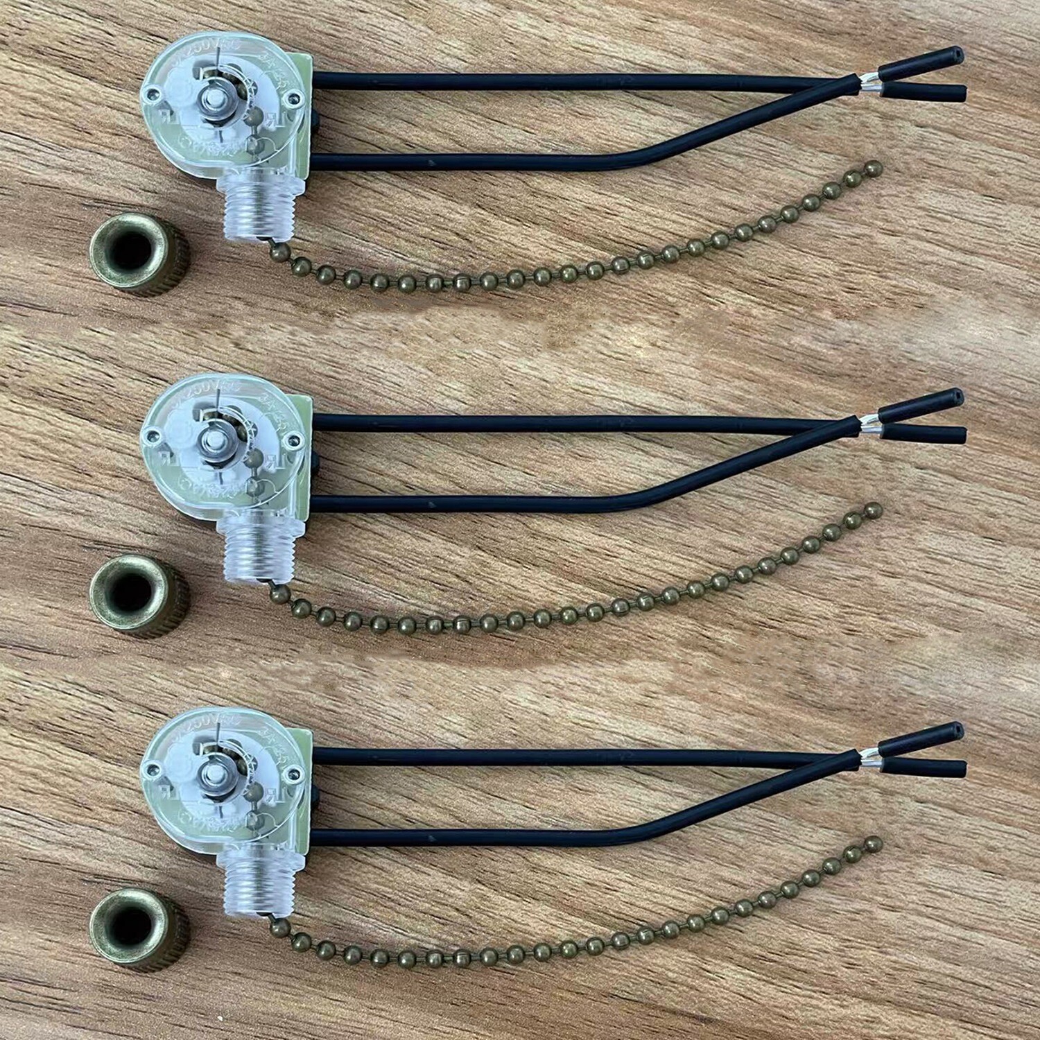 Ceiling Fan Switch Zing Ear ZE-109 Two-Wire Light Switch Wall Lights Pul 3Pack