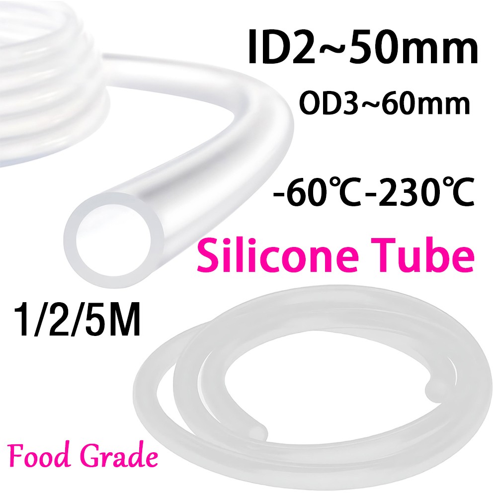 Clear Silicone Tube Hose Beer Vacuum Pipe Food Grade Soft Rubber Water Medical