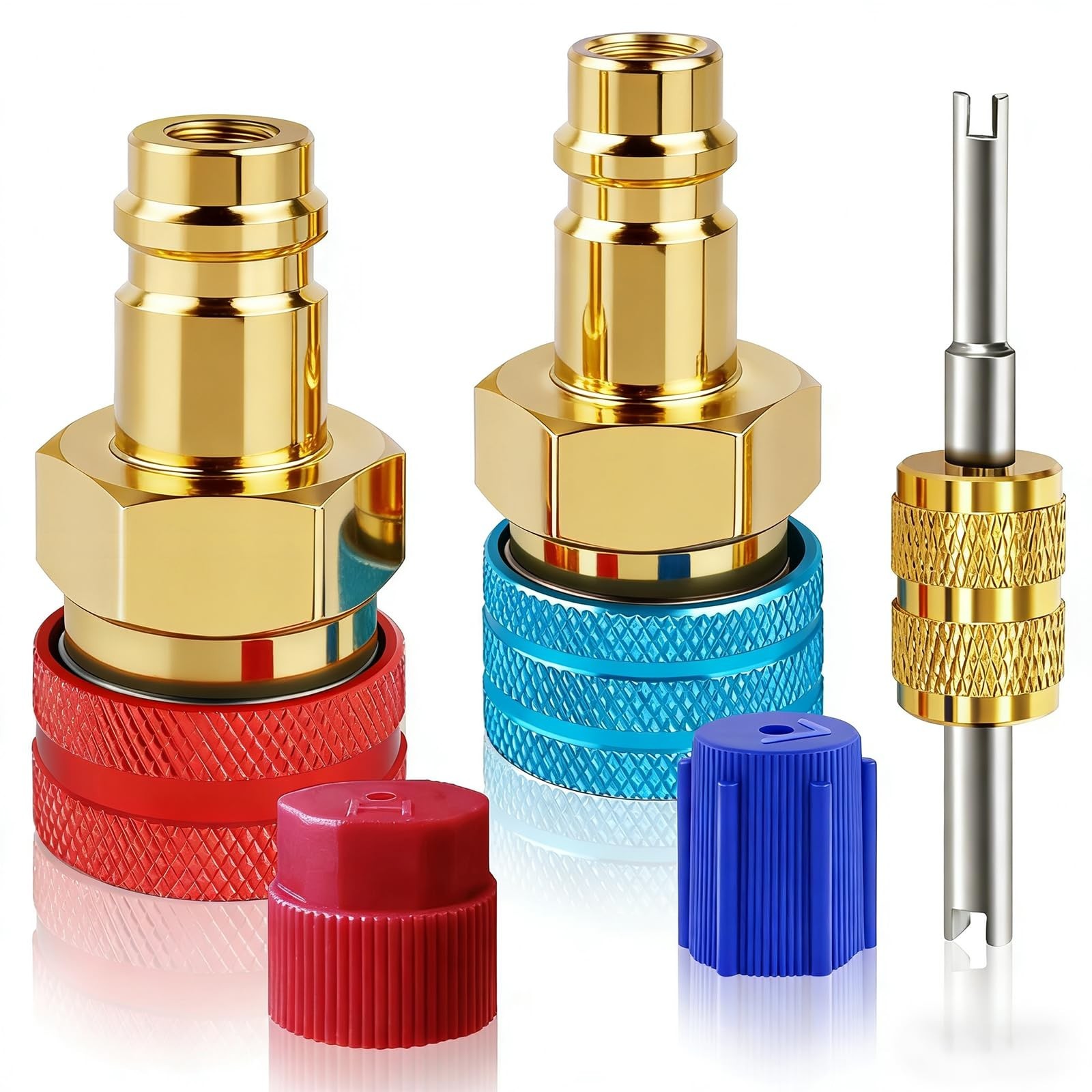 R1234yf to R134a Adapter Kit, R1234yf to R134a High & Low Side Quick Coupler ...