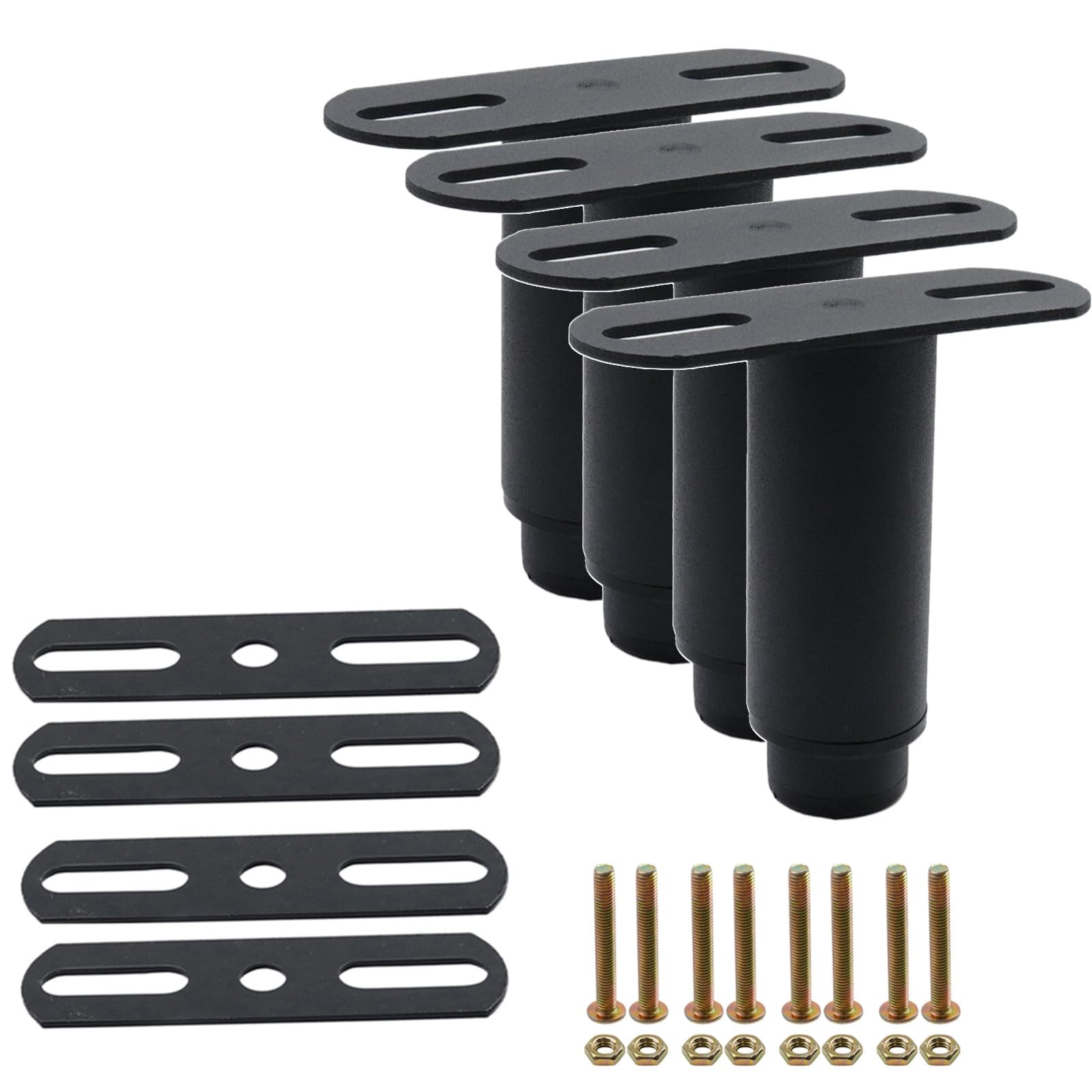 Bed Support Legs 3.15"/8cm-4.7"/12cm Adjustable Height Iron Bed Frame Support...