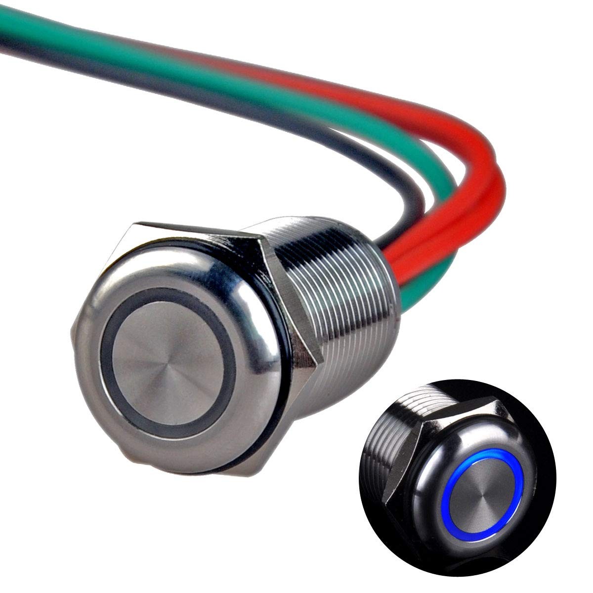 Touch Switch UT16T1 Stepless Dimming Switch DC 6V to 24V Blue LED Suitable fo...